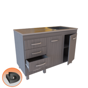 BAJO MESADA ORLANDI PREMIUM 1,20 M