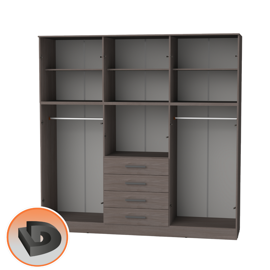 PLACARD ORLANDI DOS CUERPOS PUERTAS BATIENTES 205CM - Imagen 5