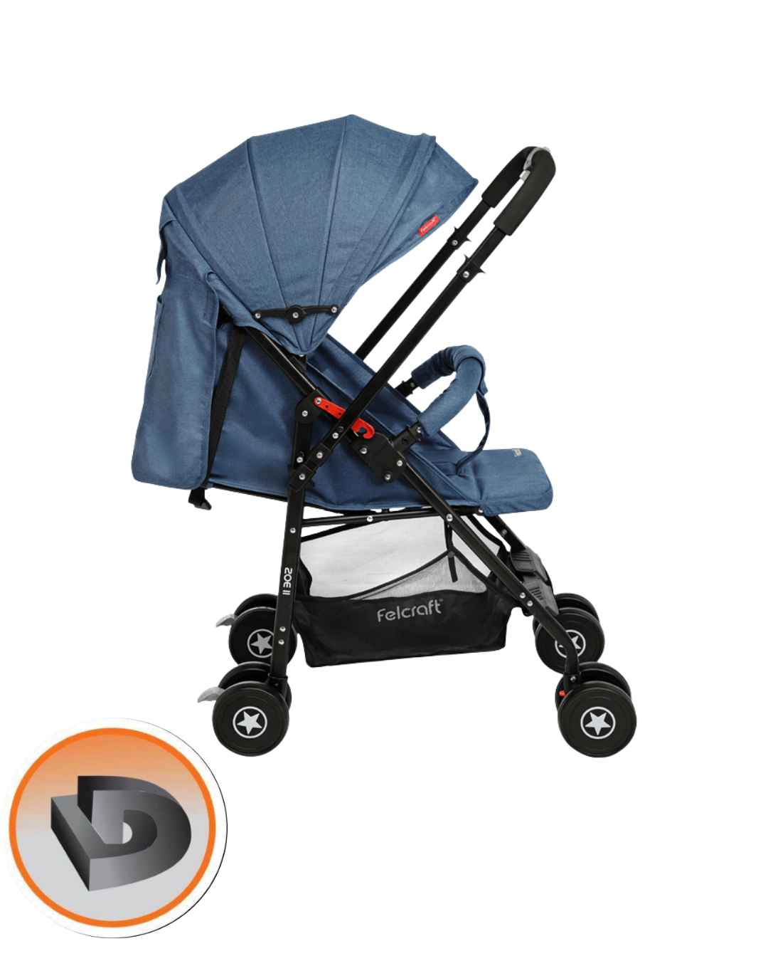 FELCRAFT COCHE DE PASEO MODELO "ZOE II" AZUL - Imagen 2