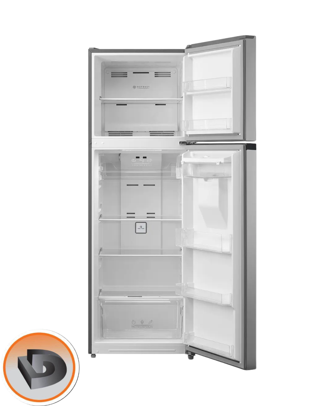 HELADERA MIDEA NO FROST ACERO INOX INVERTER 340 LTS MDRT489MTE46ADW - Imagen 3