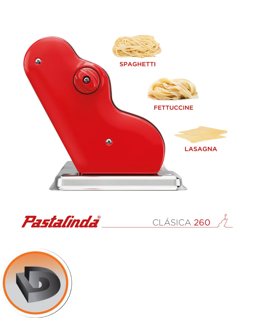PASTALINDA MAQUINA DE PASTA CLASICA 260 - Imagen 3